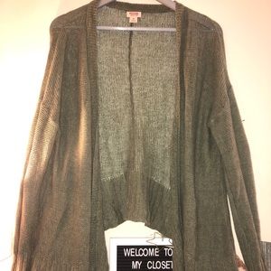 🌱 MOSSIMO SUPPLY CO. cardigan sweater olive green